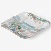 Weihnachtsportszene an der Küste Papierplatte Pappteller (Gewinkelt)