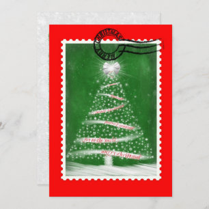 Weihnachtspost-Briefmarke Einladung
