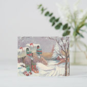 Weihnachtspost Feiertagspostkarte (Stehend Vorderseite)