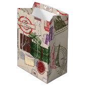 Weihnachtspost Mittlere Geschenktüte (Vorderseite Schrägansicht)