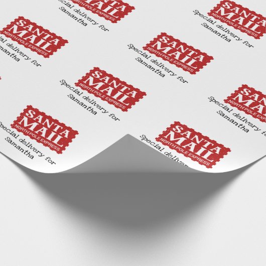 Weihnachtspost Sonderlieferung Briefmarke Weihnach Geschenkpapier (Ecke)