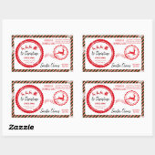 Weihnachtspost von Santa North Pole Lieferung Rechteckiger Aufkleber (Blatt)