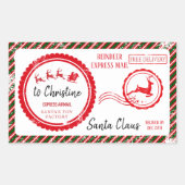 Weihnachtspost von Santa North Pole Lieferung Rechteckiger Aufkleber (Vorderseite)