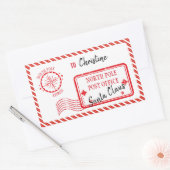 Weihnachtspost von Santa North Pole Lieferung Rechteckiger Aufkleber (Umschlag)