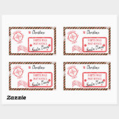 Weihnachtspost von Santa North Pole Lieferung Rechteckiger Aufkleber (Blatt)