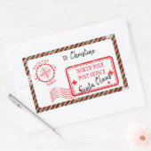 Weihnachtspost von Santa North Pole Lieferung Rechteckiger Aufkleber (Umschlag)