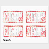 Weihnachtspost von Santa North Pole Lieferung Rechteckiger Aufkleber (Blatt)