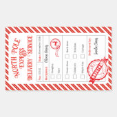 Weihnachtspost von Santa North Pole Lieferung Rechteckiger Aufkleber (Vorderseite)