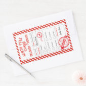 Weihnachtspost von Santa North Pole Lieferung Rechteckiger Aufkleber (Umschlag)