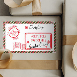 Weihnachtspost von Santa North Pole Lieferung Rechteckiger Aufkleber