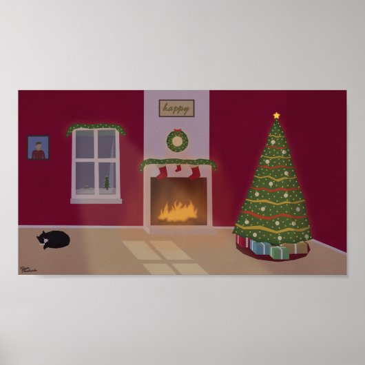 Weihnachtsposter (12,8" x 7,2") poster (Vorne)