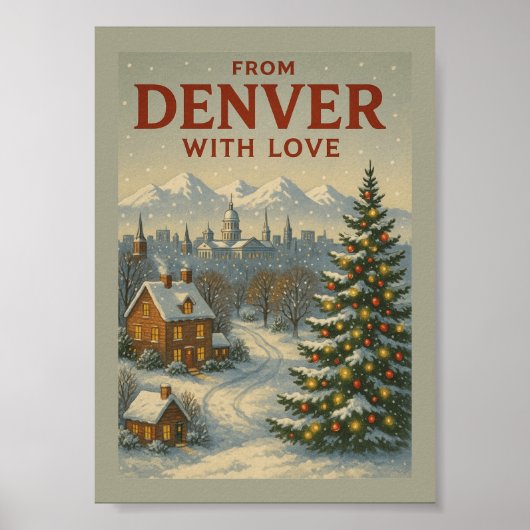 Weihnachtsposter 'Aus Denver mit Liebe' Poster (Vorne)