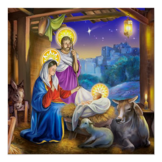 Weihnachtsposter Christi Geburt Poster (Vorderseite)