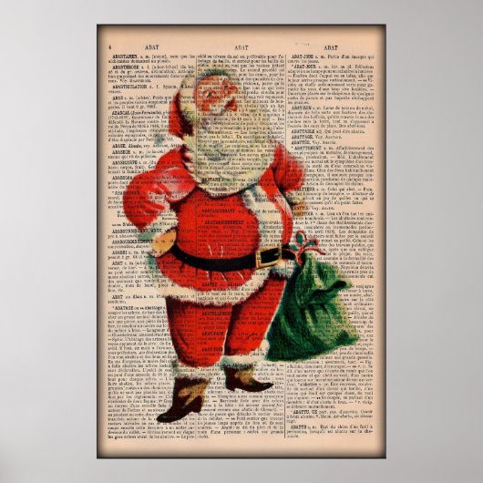 Weihnachtsposter des Weihnachtsmanns Poster (Vorne)