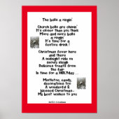 Weihnachtsposter mit schönem sentimental Gedicht Poster (Vorne)