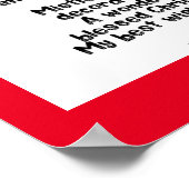 Weihnachtsposter mit schönem sentimental Gedicht Poster (Ecke)