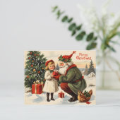 Weihnachtsposter Postkarte (Stehend Vorderseite)