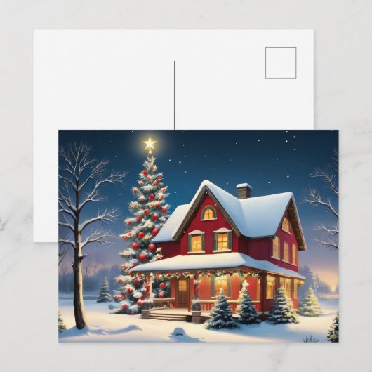 Weihnachtsposter Postkarte (Vorne/Hinten)