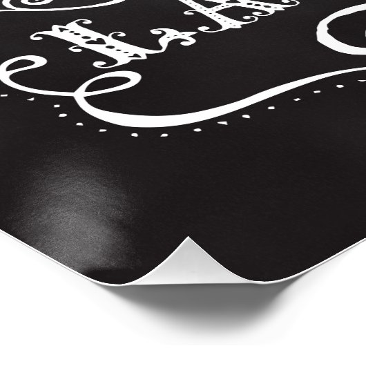 Weihnachtsposters lieben Santa Chalkboard Poster (Ecke)