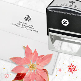 Weihnachtspostettia-Blume Permastempel