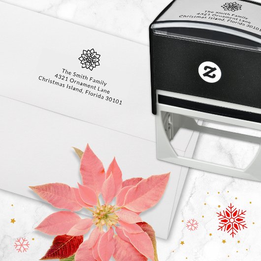 Weihnachtspostettia-Blume Permastempel