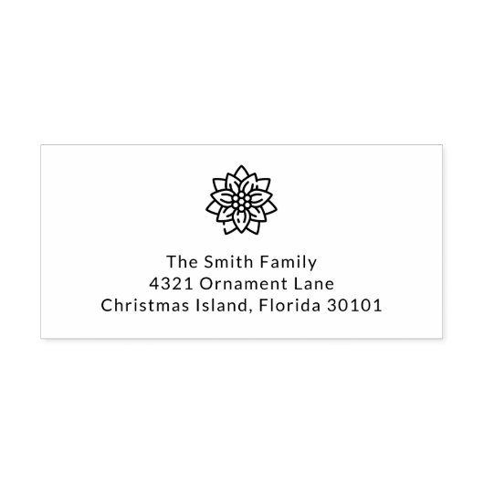 Weihnachtspostettia-Blume Permastempel (Design)