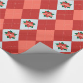 Weihnachtspostettia-Raute Geschenkpapier (Ecke)