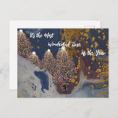 Weihnachtspostkarte Abstrakte Malerei Feiertagspostkarte (Vorne/Hinten)