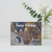 Weihnachtspostkarte Abstrakte Malerei Feiertagspostkarte (Stehend Vorderseite)