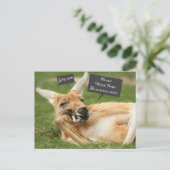Weihnachtspostkarte aus Australien; Känguru Postkarte (Stehend Vorderseite)
