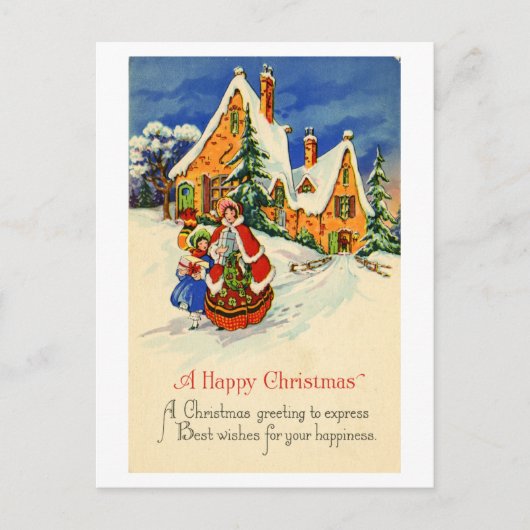 Weihnachtspostkarte (CA 1920) Feiertagspostkarte (Vorderseite)