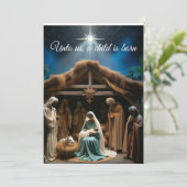 Weihnachtspostkarte der Krippe Feiertagskarte (Stehend Vorderseite)