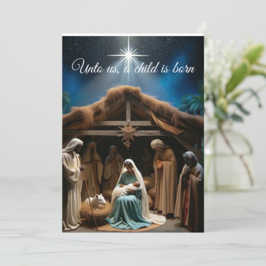 Weihnachtspostkarte der Krippe Feiertagskarte (Stehend Vorderseite)