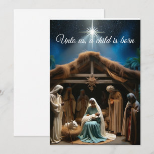 Weihnachtspostkarte der Krippe Feiertagskarte