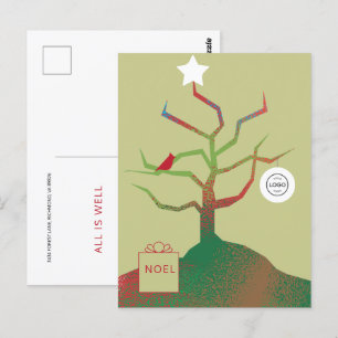 Weihnachtspostkarte des Unternehmens Tree of Art Postkarte