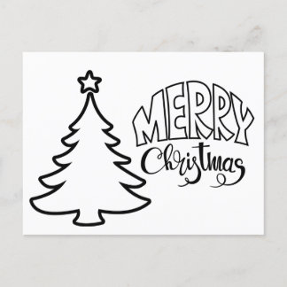 Weihnachtspostkarte - Farbe und Versand Postkarte