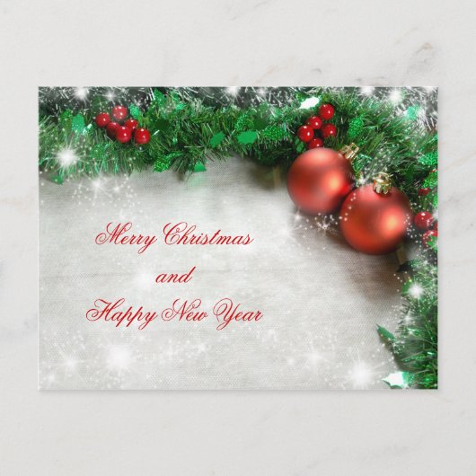 Weihnachtspostkarte Feiertagspostkarte (Vorderseite)