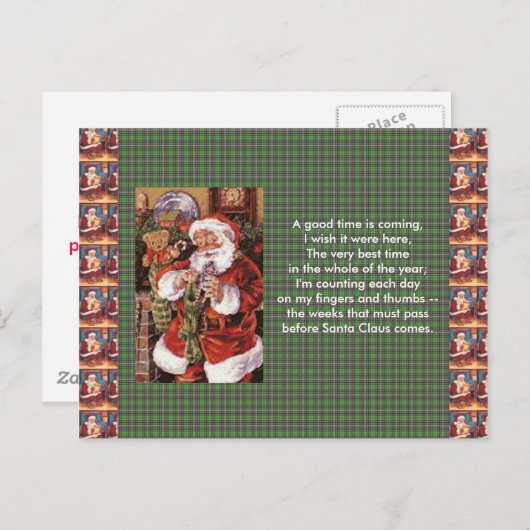 Weihnachtspostkarte Feiertagspostkarte (Vorne/Hinten)