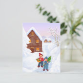 Weihnachtspostkarte Feiertagspostkarte (Stehend Vorderseite)