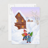Weihnachtspostkarte Feiertagspostkarte (Vorne/Hinten)