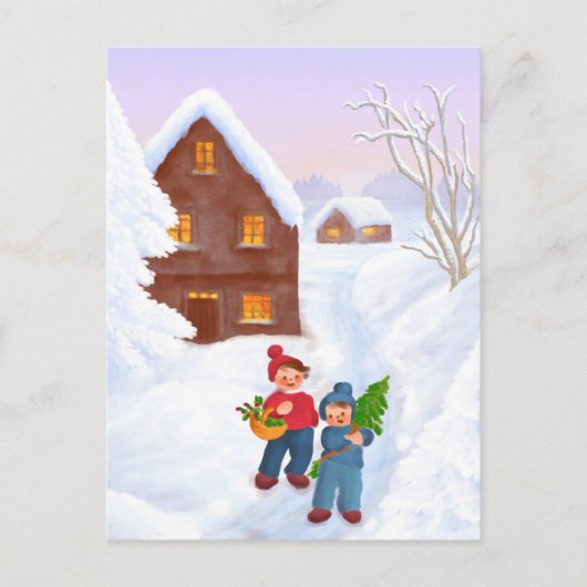 Weihnachtspostkarte Feiertagspostkarte (Vorderseite)