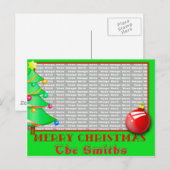 Weihnachtspostkarte Feiertagspostkarte (Vorne/Hinten)