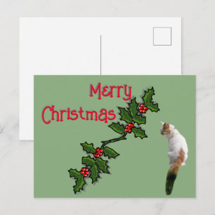 Weihnachtspostkarte - Fröhliche Weihnachten Stechp Postkarte