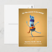 Weihnachtspostkarte für Aquarius Postkarte (Vorne/Hinten)