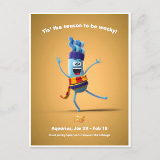 Weihnachtspostkarte für Aquarius Postkarte