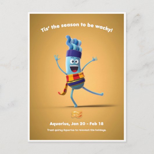 Weihnachtspostkarte für Aquarius Postkarte (Vorderseite)