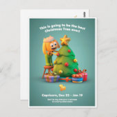 Weihnachtspostkarte für Capricorn Postkarte (Vorne/Hinten)