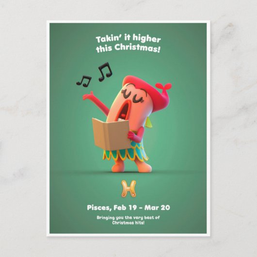 Weihnachtspostkarte für Fische Postkarte (Vorderseite)