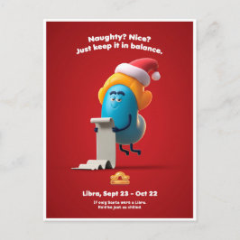 Weihnachtspostkarte für Libra Postkarte