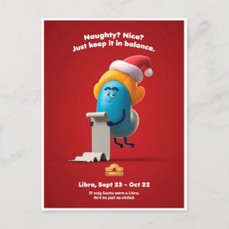 Weihnachtspostkarte für Libra Postkarte